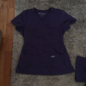 Purple scrubs